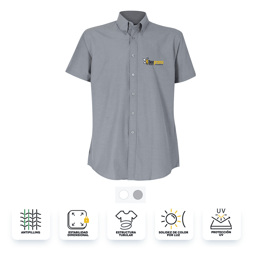 Camisa Corporativa - Camisa oxford manga corta hombre