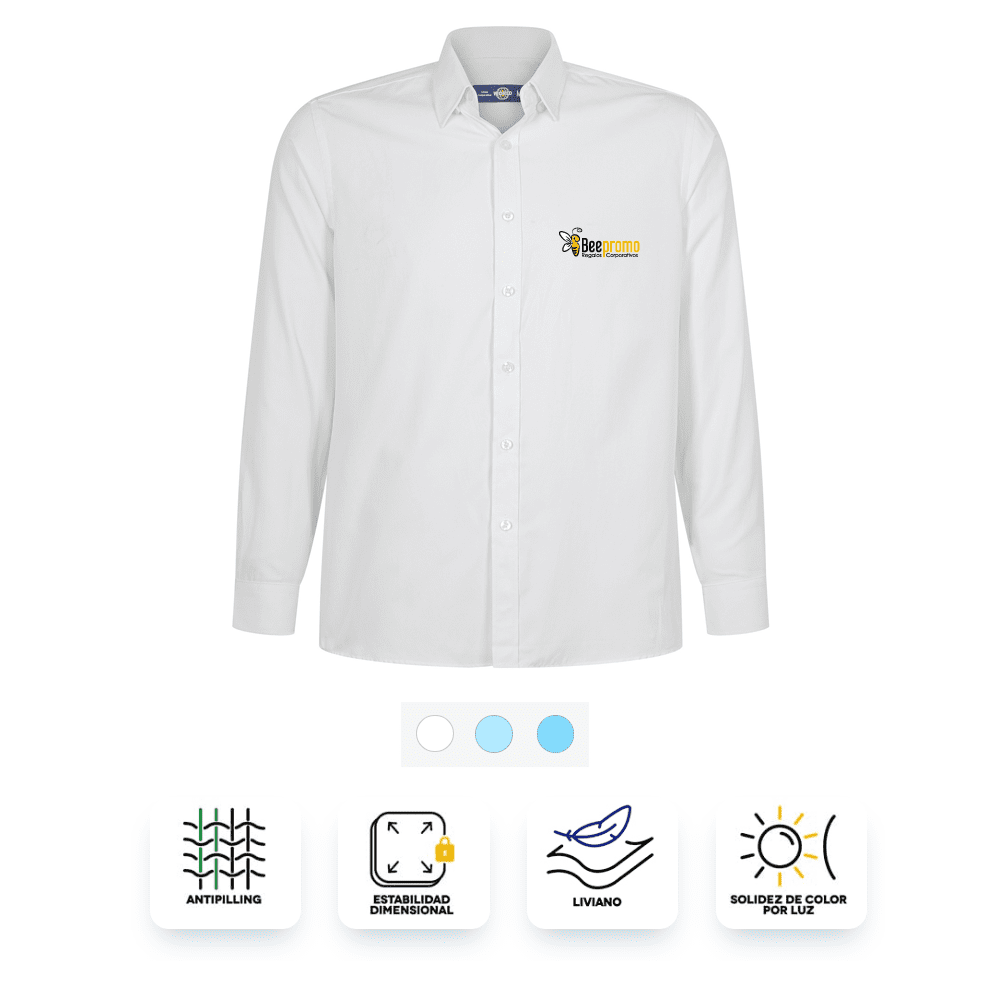 Camisa Corporativa - Camisa Oxford manga larga de hombre