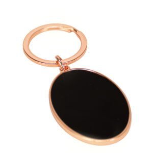 Llavero Ovalado Encobrizado Negro sam