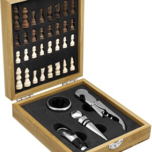 Set De Vino Con Juego De Ajedrez chessy